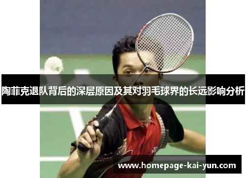 陶菲克退队背后的深层原因及其对羽毛球界的长远影响分析 陶菲克退队背后的深层原因及其对羽毛球界的长远影响分析